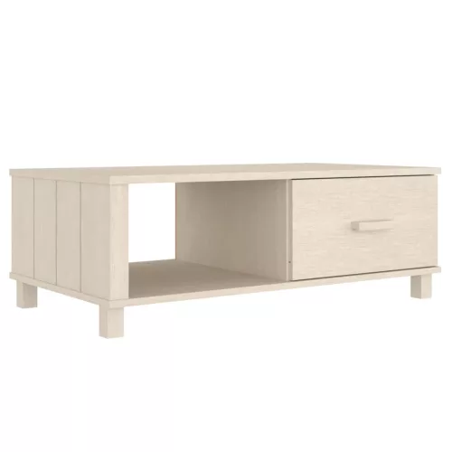  HAMAR mézbarna tömör fenyőfa dohányzóasztal 100 x 55 x 35 cm