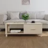 HAMAR mézbarna tömör fenyőfa dohányzóasztal 100 x 55 x 35 cm