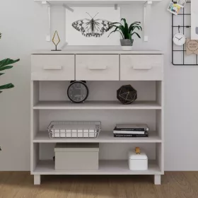    HAMAR fehér tömör fenyőfa tálalóasztal 90 x 35 x 90 cm