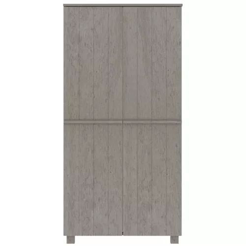  HAMAR világosszürke tömör fenyőfa gardrób 89 x 50 x 180 cm