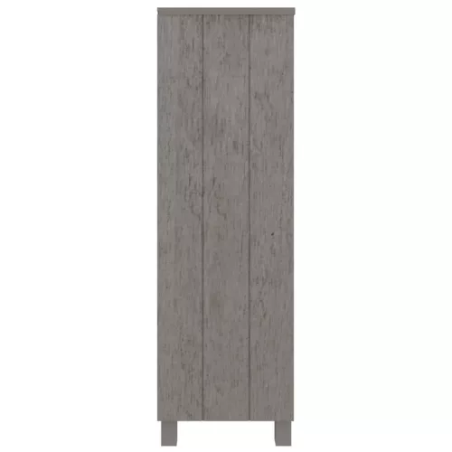  HAMAR világosszürke tömör fenyőfa könyvszekrény 85x35x112 cm