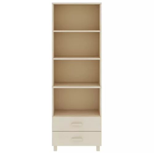  HAMAR mézbarna tömör fenyőfa tálalószekrény 60 x 35 x 180 cm