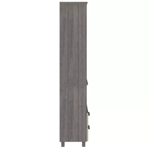  HAMAR világosszürke tömör fenyőfa tálalószekrény 60x35x180 cm