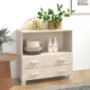  HAMAR mézbarna tömör fenyőfa tálalószekrény 85 x 35 x 80 cm