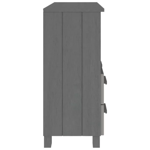  HAMAR sötétszürke tömör fenyőfa tálalószekrény 85 x 35 x 80 cm