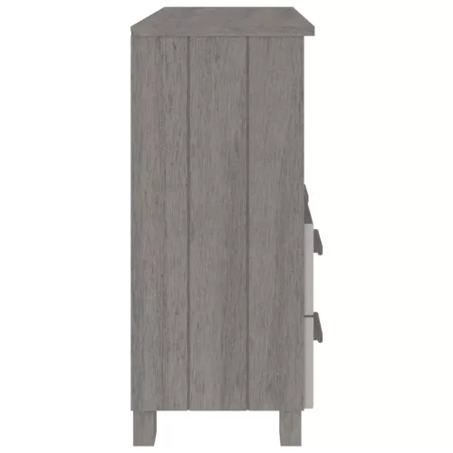  HAMAR világosszürke tömör fenyőfa tálalószekrény 85x35x80 cm