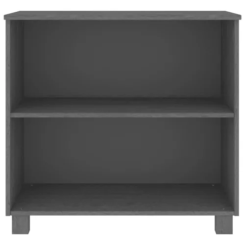  HAMAR sötétszürke tömör fenyőfa tálalószekrény 85 x 35 x 80 cm