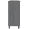  HAMAR sötétszürke tömör fenyőfa tálalószekrény 85 x 35 x 80 cm