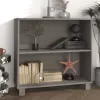  HAMAR világosszürke tömör fenyőfa tálalószekrény 85x35x80 cm
