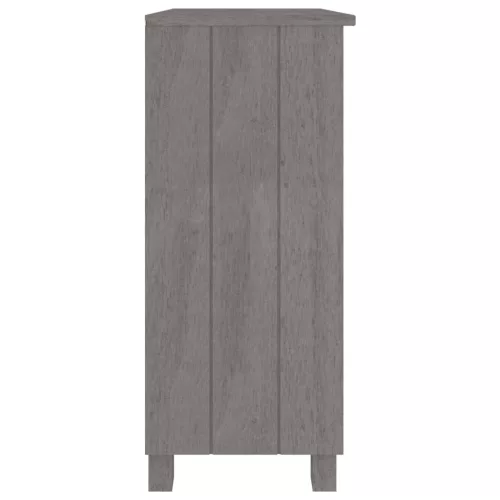  HAMAR világosszürke tömör fenyőfa tálalószekrény 85x35x80 cm