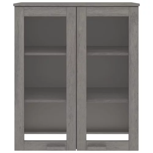  HAMAR világosszürke tömör fenyőfa felső szekrény 85x35x100 cm