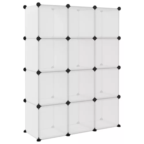  átlátszó polipropilén tárolókocka 12 db kockával