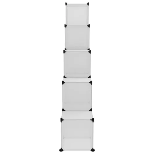  átlátszó polipropilén tárolókocka 15 db kockával és ajtókkal