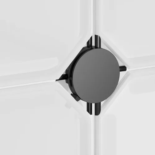  átlátszó polipropilén tárolókocka 9 db kockával és ajtókkal