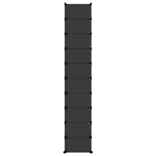  fekete polipropilén cipőtartó 44 x 32 x 174 cm