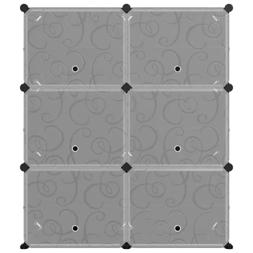  fekete polipropilén cipőtartó 84,5 x 31 x 93,5 cm