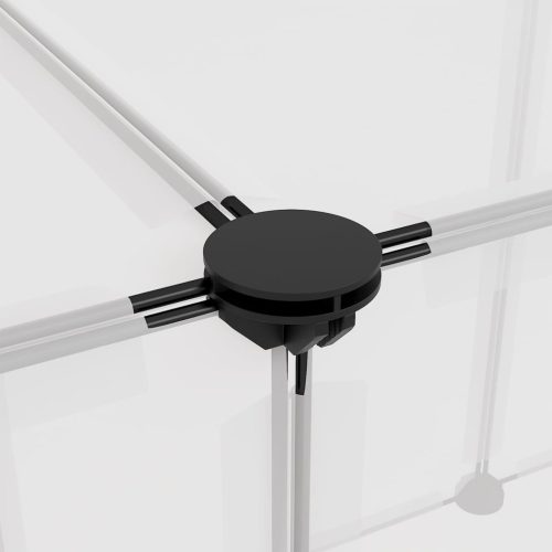  átlátszó polipropilén és acél kisállatketrec 143 x 107 x 93 cm