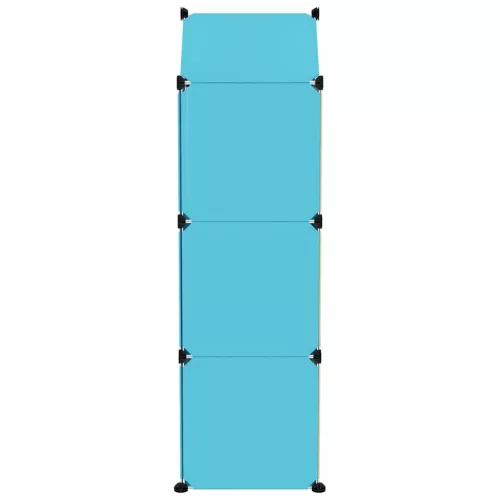  kék polipropilén tárolókocka gyerekeknek 8 kockával