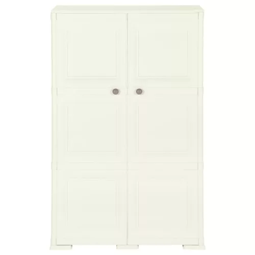  vanília színű fahatású műanyag szekrény 79 x 43 x 125 cm