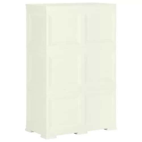  vanília színű fahatású műanyag szekrény 79 x 43 x 125 cm