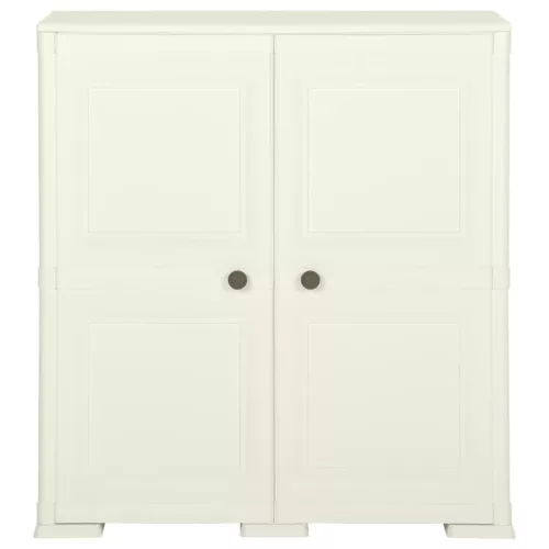  vanília színű fahatású műanyag szekrény 79 x 43 x 85,5 cm