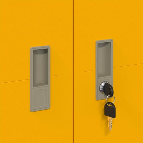  Tárolószekrény tárolóval 2 pcs Mustár sárga 80 x 40 x 140 cm