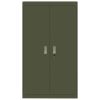  Tárolószekrény tárolóval 2 pcs Olajzöld 80 x 40 x 140 cm