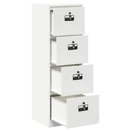  Tárolószekrény tárolóval 2 pcs Fehér 80 x 40 x 180 cm