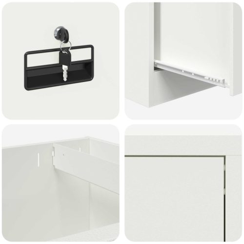  Tárolószekrény tárolóval 2 pcs Fekete 80 x 40 x 200 cm