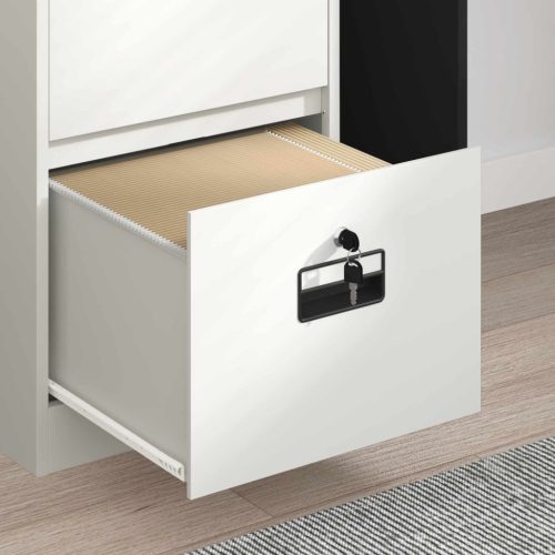  Tárolószekrény tárolóval 2 pcs Fehér 80 x 40 x 200 cm