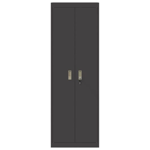  Tárolószekrény tárolóval 2 pcs Fekete 60 x 40 x 180 cm