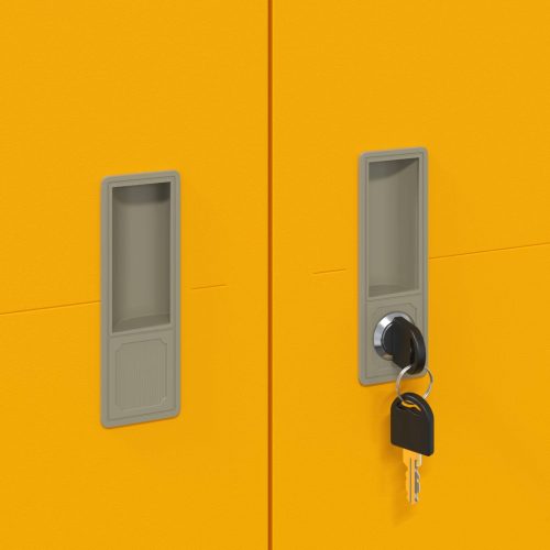  Tárolószekrény tárolóval 2 pcs Mustár sárga 60 x 40 x 180 cm