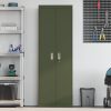  Tárolószekrény tárolóval 2 pcs Olajzöld 60 x 40 x 180 cm
