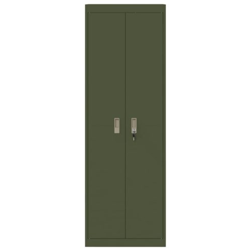  Tárolószekrény tárolóval 2 pcs Olajzöld 60 x 40 x 180 cm