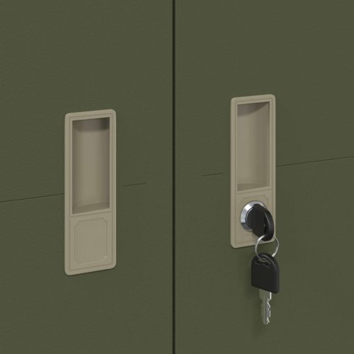  Tárolószekrény tárolóval 2 pcs Olajzöld 60 x 40 x 180 cm