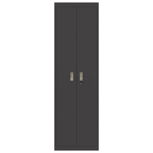  Tárolószekrény tárolóval 2 pcs Fekete 60 x 40 x 200 cm