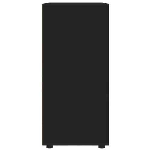  Tároló szekrények 2 pcs Fekete 80 x 48 x 105 cm Faanyag