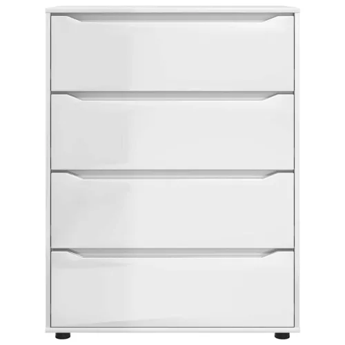  Tároló szekrények 2 pcs Magas Fényű Fehér 80 x 48 x 105 cm