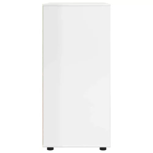  Tároló szekrények 2 pcs Magas Fényű Fehér 80 x 48 x 105 cm