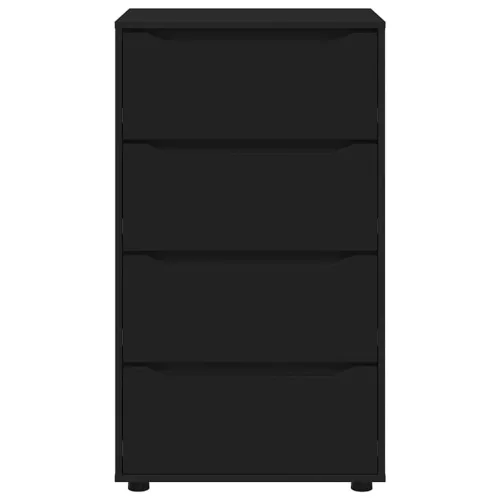  Tároló szekrények 2 pcs Fekete 60 x 48 x 105 cm Faanyag