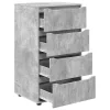  Tároló szekrények 2 pcs Beton Szürke 60 x 48 x 105 cm Faanyag