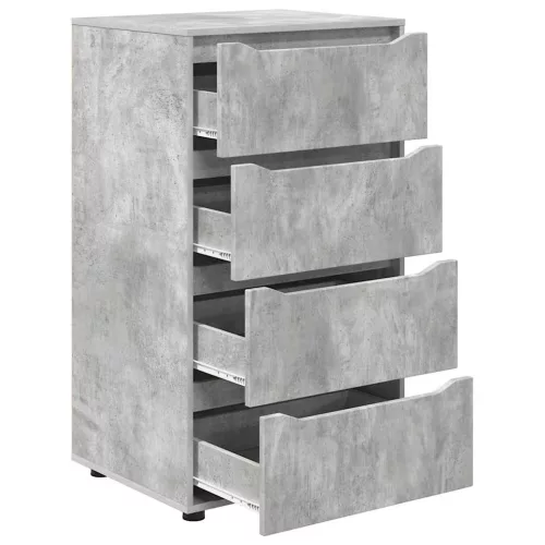  Tároló szekrények 2 pcs Beton Szürke 60 x 48 x 105 cm Faanyag