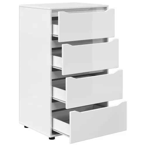  Tároló szekrények 2 pcs Magas Fényű Fehér 60 x 48 x 105 cm