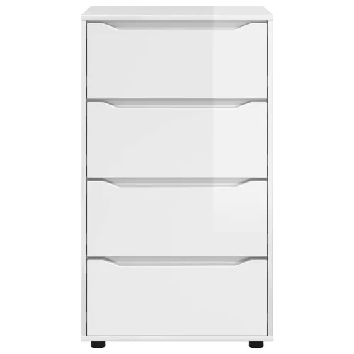  Tároló szekrények 2 pcs Magas Fényű Fehér 60 x 48 x 105 cm