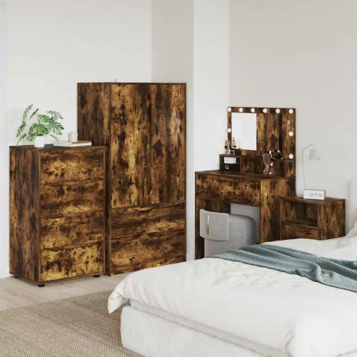  Tároló szekrények 2 pcs Füstölt tölgy 60 x 48 x 105 cm Faanyag