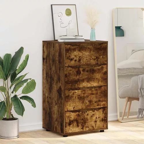  Tároló szekrények 2 pcs Füstölt tölgy 60 x 48 x 105 cm Faanyag