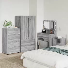    Tároló szekrények 2 pcs Szürke Sonoma 60 x 48 x 105 cm Faanyag