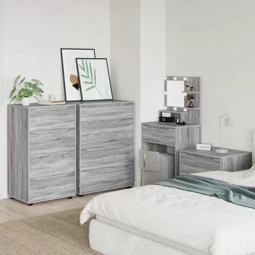  Tároló szekrények 2 pcs Szürke Sonoma 60 x 48 x 105 cm Faanyag