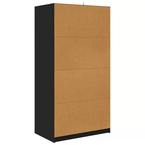  Fürdőszoba Székény fiókkal Fekete 79,5 x 49 x 156 cm Faanyag