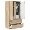  Fürdőszoba Székény Sonoma tölgy 79,5 x 49 x 156 cm Faanyag